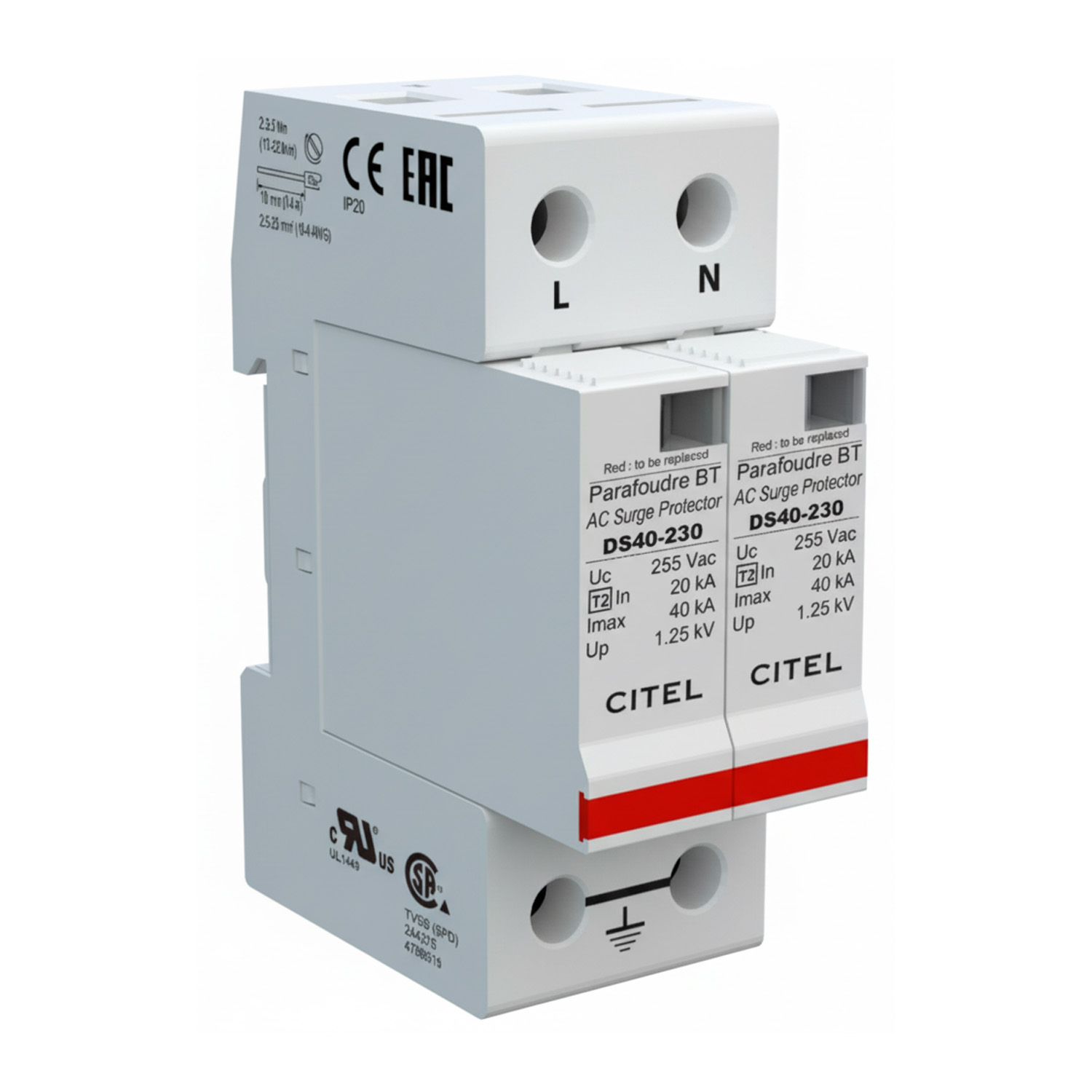 Omejevalnik prenapetosti CITEL AC 1-fazni T2 / C461501 DS42-230