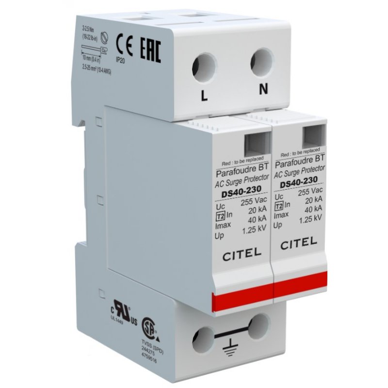 Omejevalnik prenapetosti CITEL AC 1-fazni T2 / C461501 DS42-230
